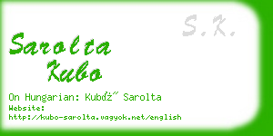 sarolta kubo business card